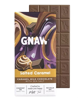 Gnaw Choklad Salted Caramel and Peanut Butter 80g 